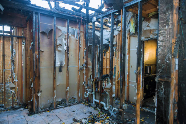 Professional Fire Damage Removal technician working in Aston, PA